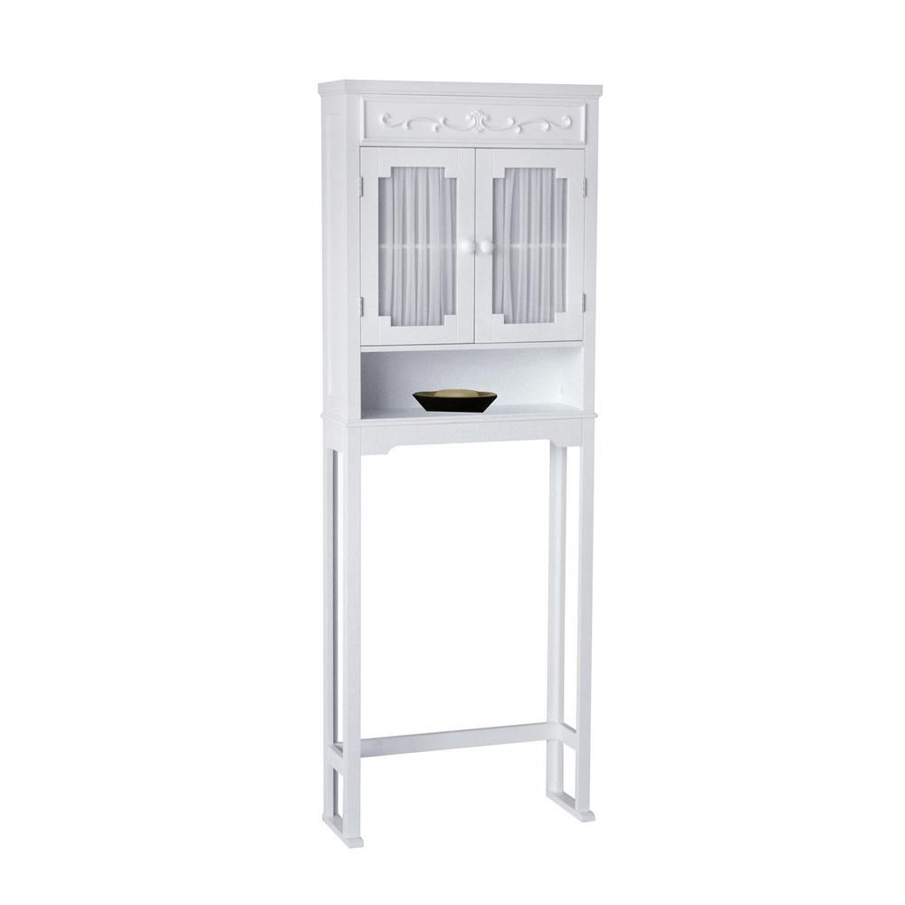White OvertheToilet Storage Bathroom & Storage The Home Depot