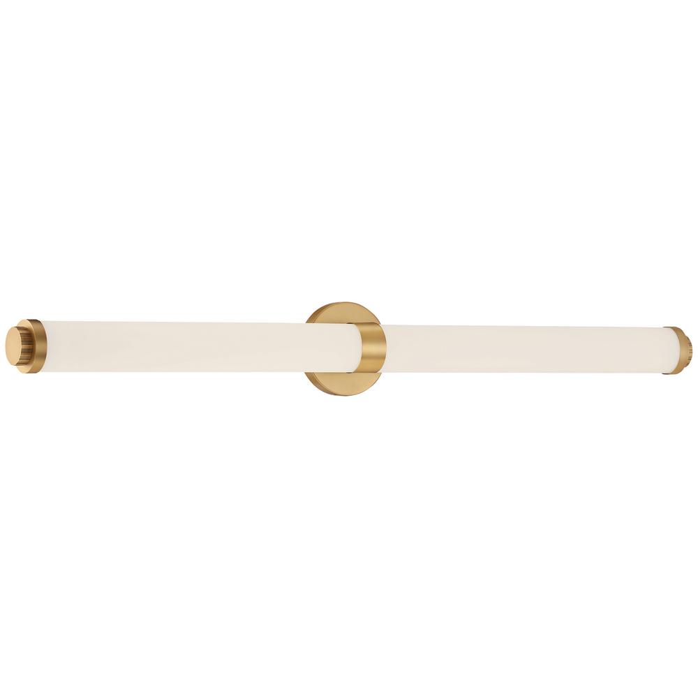 Access Lighting Aqua 4.5 in. Brushed Gold Vanity Light Bar with Opal