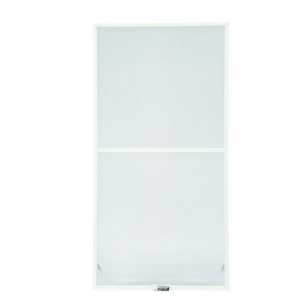 Retractable Bug Screen 23 in. x 52 in. Adjustable Width/Height White Aluminum Fiberglass