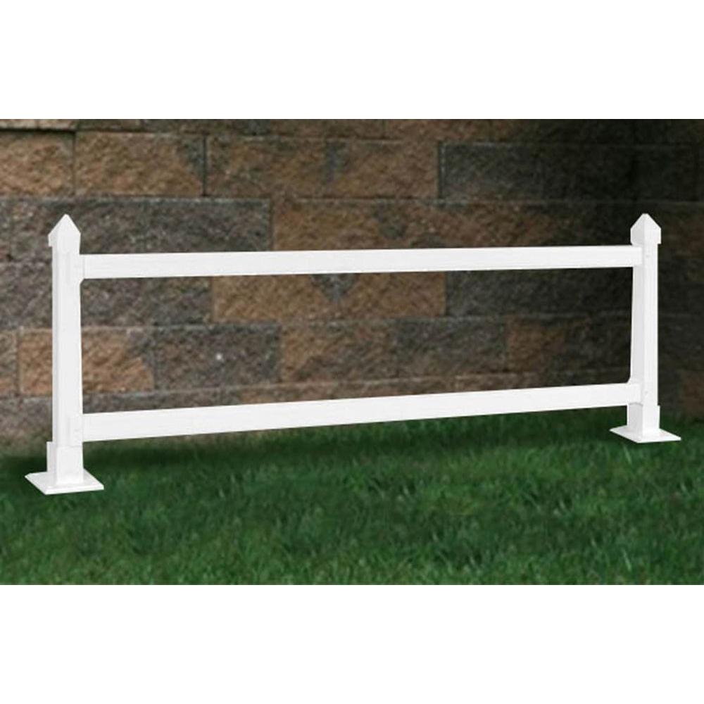 Snapfence 16 In X 4 Ft White Modular Vinyl Wall Topper Extension Kit Ftek 16x4l The Home Depot