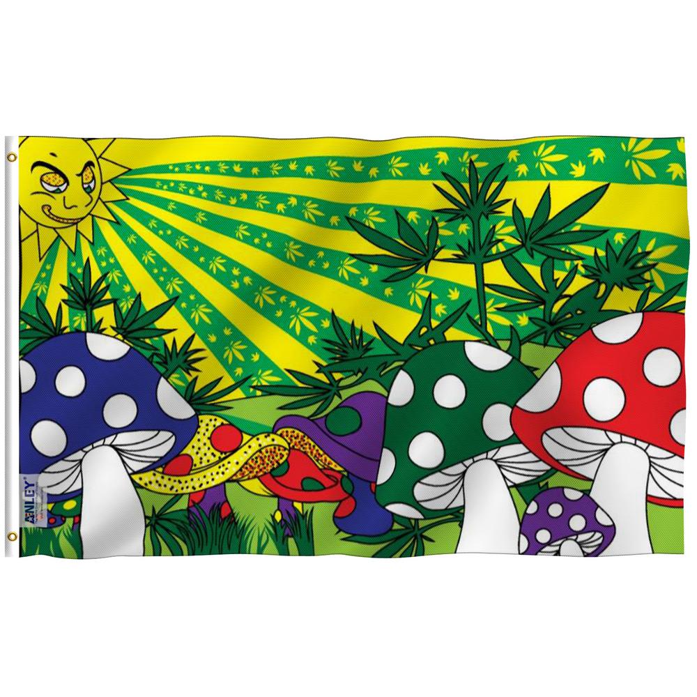 Anley Fly Breeze 3 Ft X 5 Ft Polyester Mushroom Flag 2 Sided