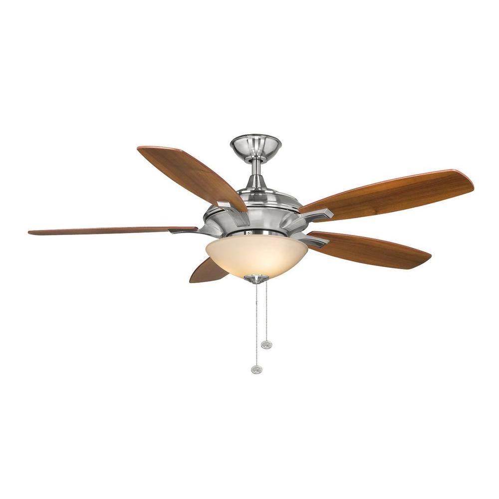Hampton Bay Springview 52 In Indoor Brushed Nickel Ceiling Fan With Light Kit