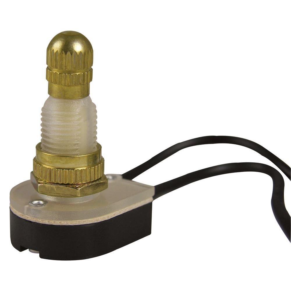 6 Amp Single Pole Rotary Switch Brass