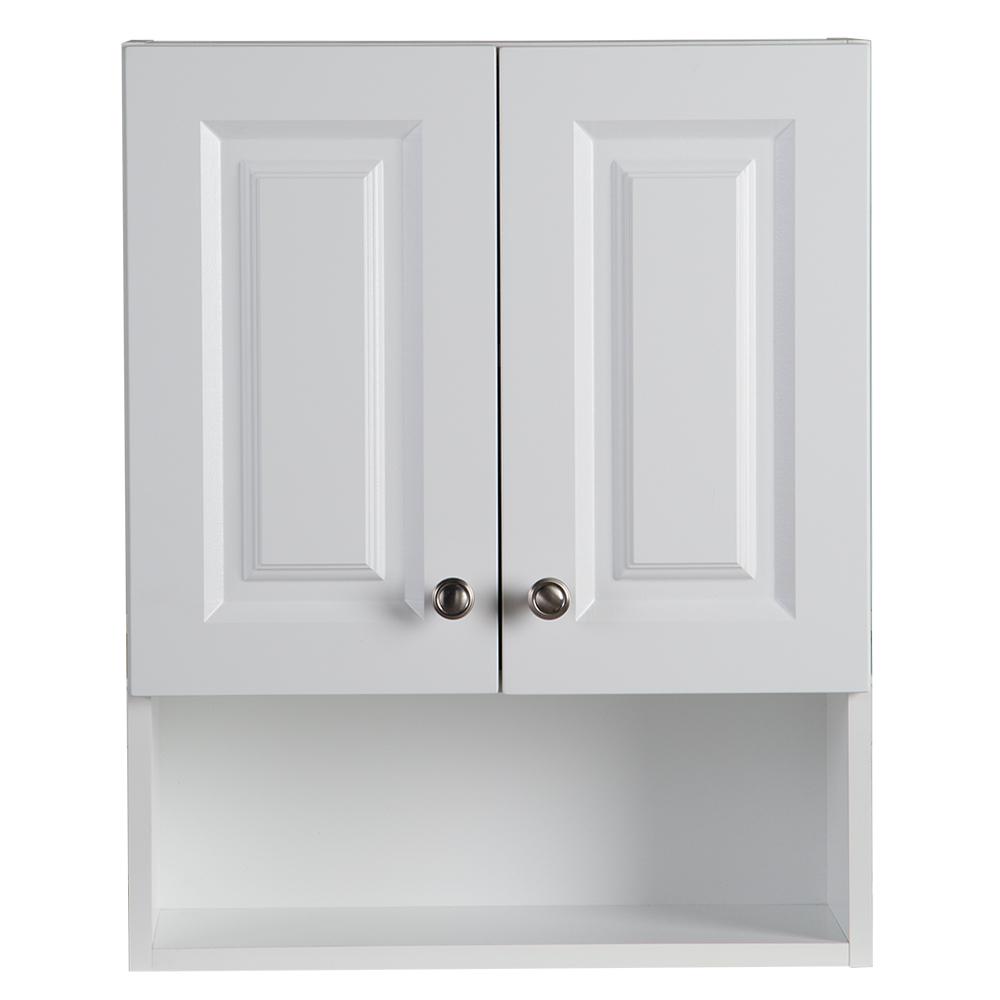 Glacier Bay Lancaster 205 In W Wall Cabinet In White Laoj25 Wh The Home Depot