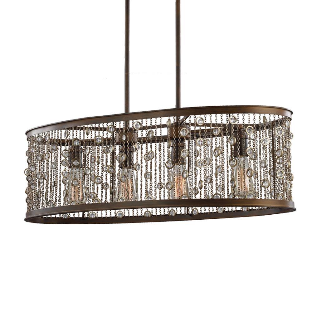 Feiss Colorado Springs 4 Light Chestnut Bronze Single Tier Feiss Colorado Springs 4 Light Chestnut Bronze Single Tier Chandelier Shade