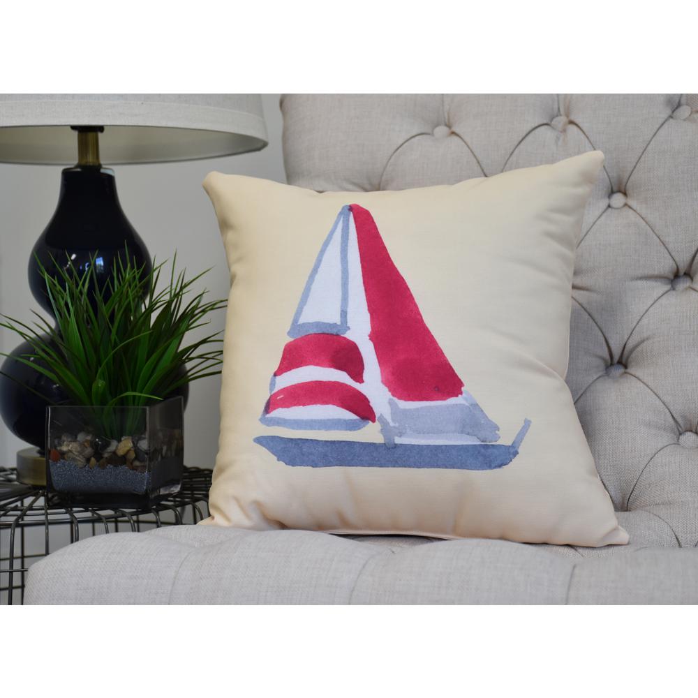 Sail Away Yellow Graphic 20 In X 20 In Throw Pillow Pg1229ye2 20