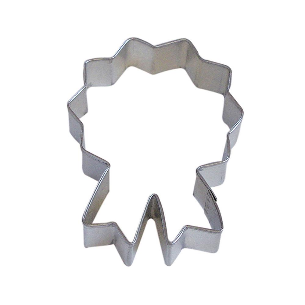 CybrTrayd 12-Piece Medallion/Ribbon Tinplated Steel Cookie Cutter & Recipe