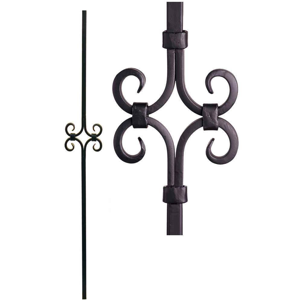 House Of Forgings Designer Square 44 In X 0 625 In Satin Black
