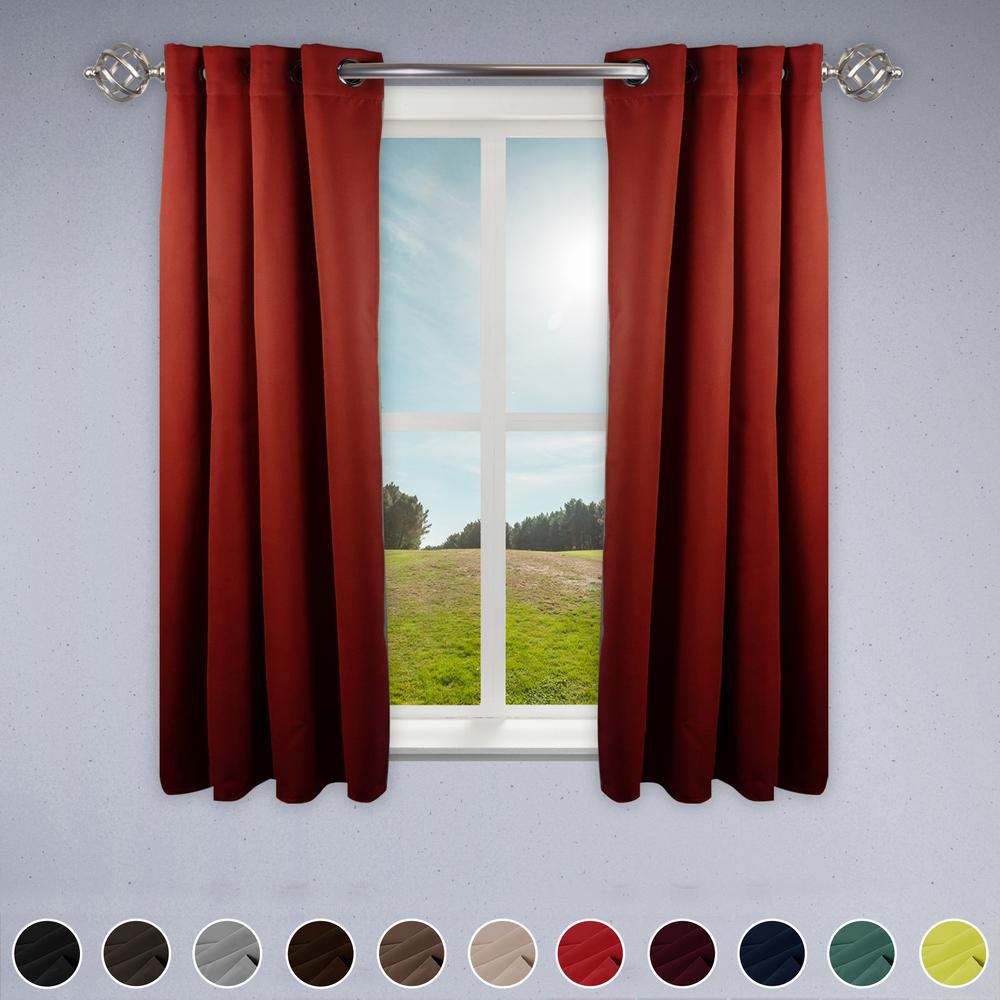 Rod Desyne Heavy Duty Drapery 52 In W X 63 In H Panel In Red T02
