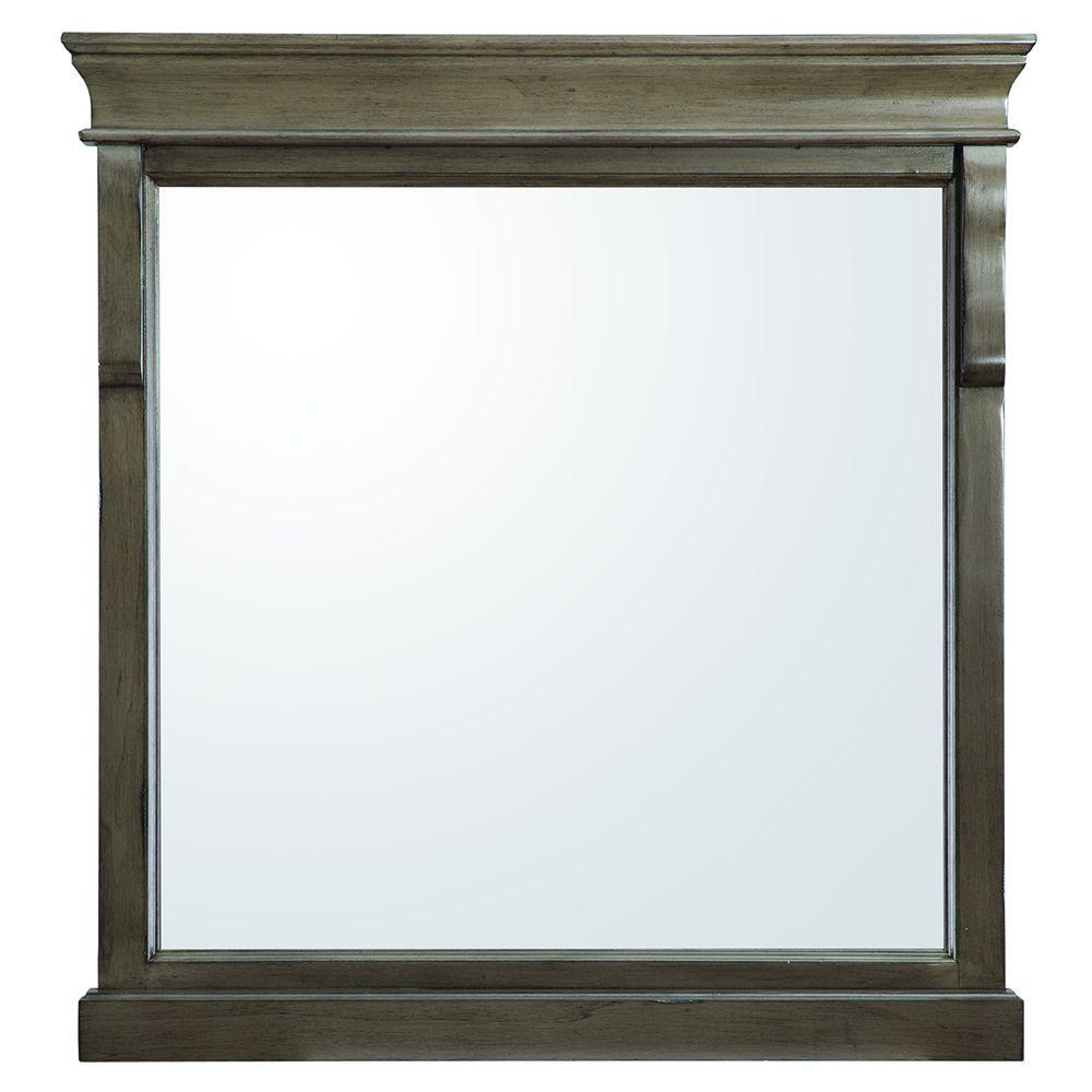Home Decorators Collection Naples 30 in. x 32 in. Wall Mirror in Distressed GreyNADGM3032 The