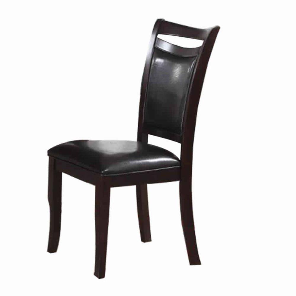 Benjara Retro Style Dark Brown Wooden Dining Chairs Set Of 2 Bm171517 The Home Depot