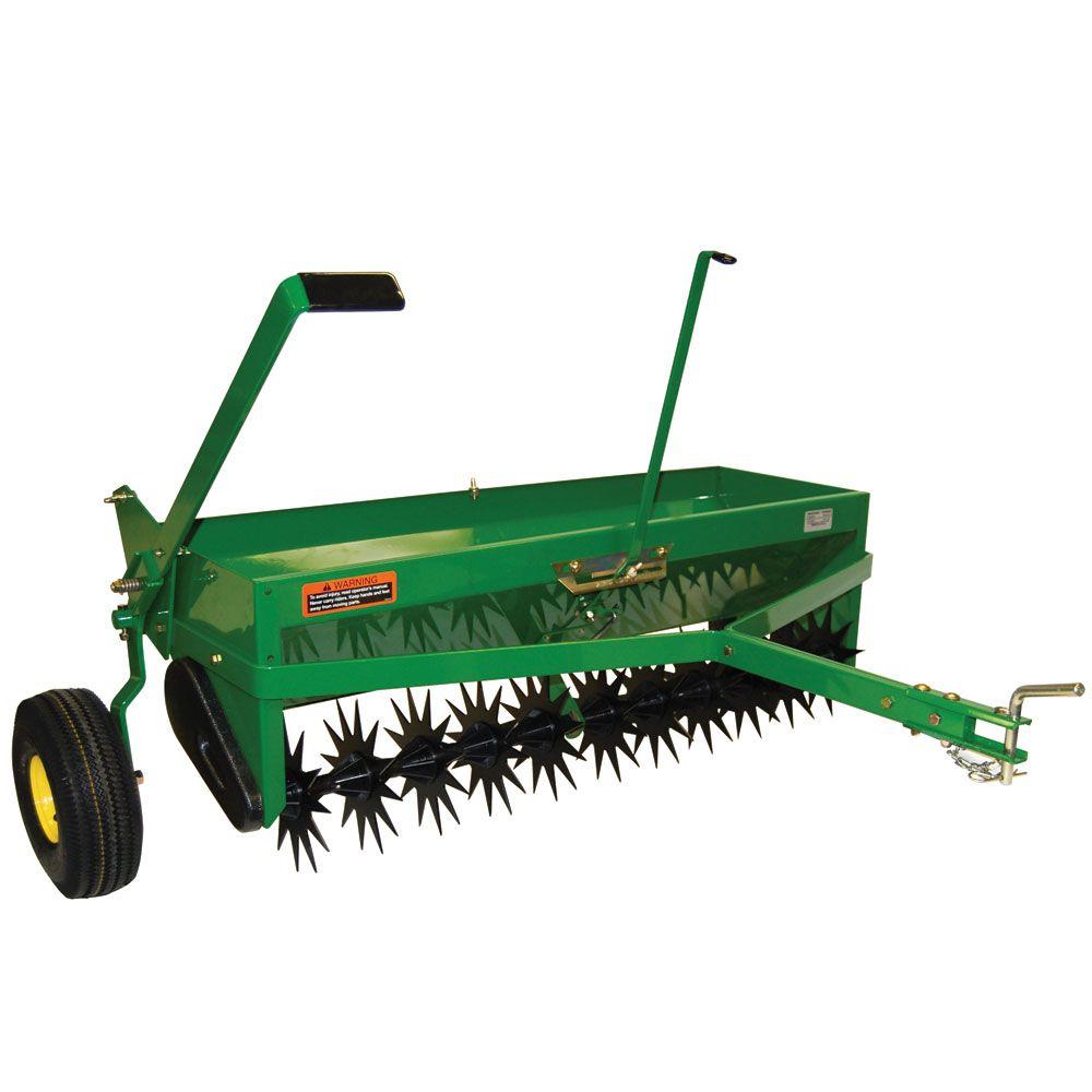 John Deere 40 In Tow Behind Combination Aerator Spreader As 40jd John Deere 40 In Tow Behind Combination Aerator Spreader As 40jd The Home Depot