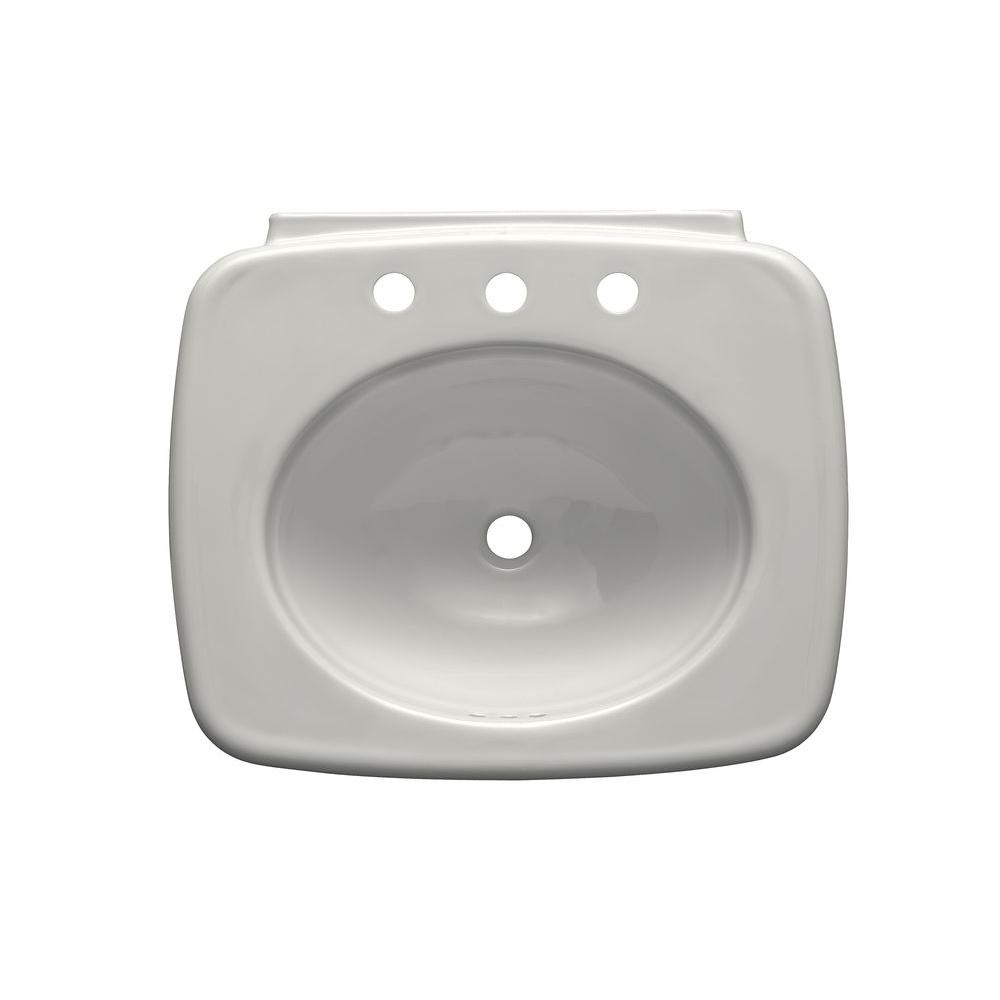 KOHLER Bancroft Vitreous China Pedestal Sink Basin in White with