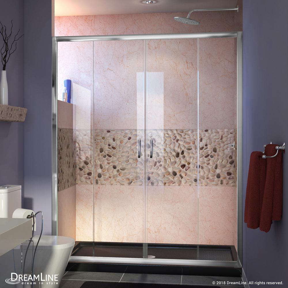 DreamLine Visions 60 in. x 743/4 in. Framed Sliding Shower Door in