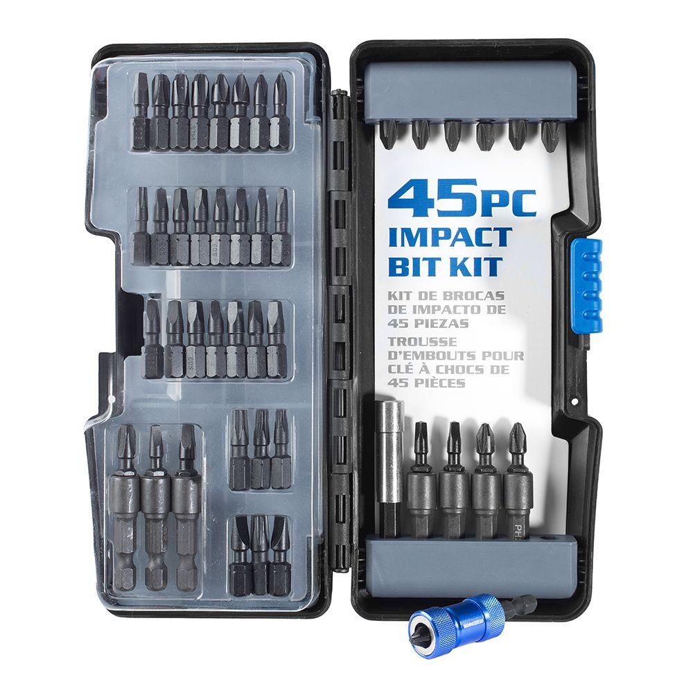HAMMERHEAD Impact Bit with Bit Grip (45Piece)HAIB45 The Home Depot