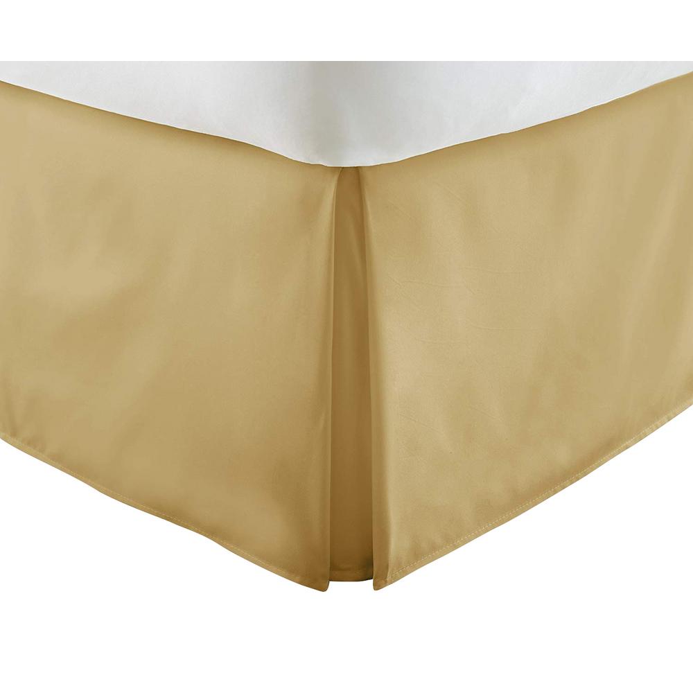 Pleated Dust Ruffle Gold Full Performance Bed Skirt Pleated Dust Ruffle Gold Full Performance Bed Skirt