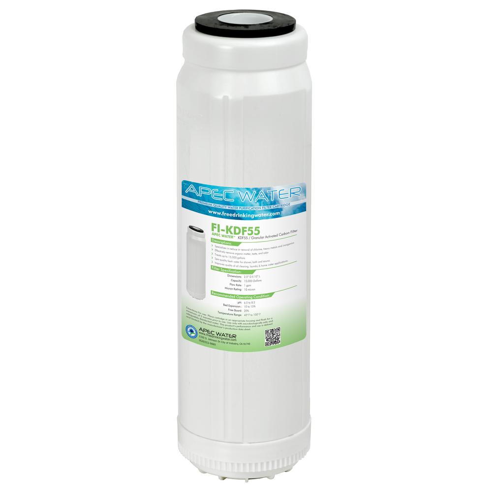 APEC Water Systems 10 in. Chlorine Heavy Metal and Bacteria Removal GAC ...