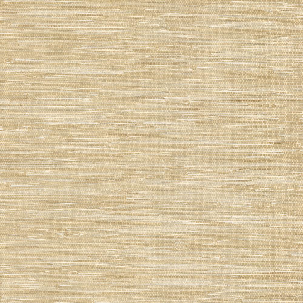 James 8 in. x 10 in. Kiku Beige Grasscloth Wallpaper Sample 53