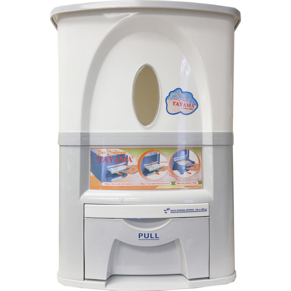 Capacity Rice Dispenser White Grain Storage Bin Container