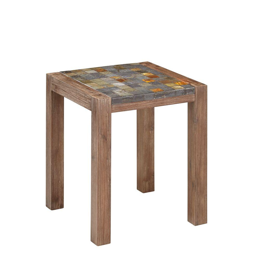 Home Styles Morocco Indoor/Outdoor Patio End Table with ...