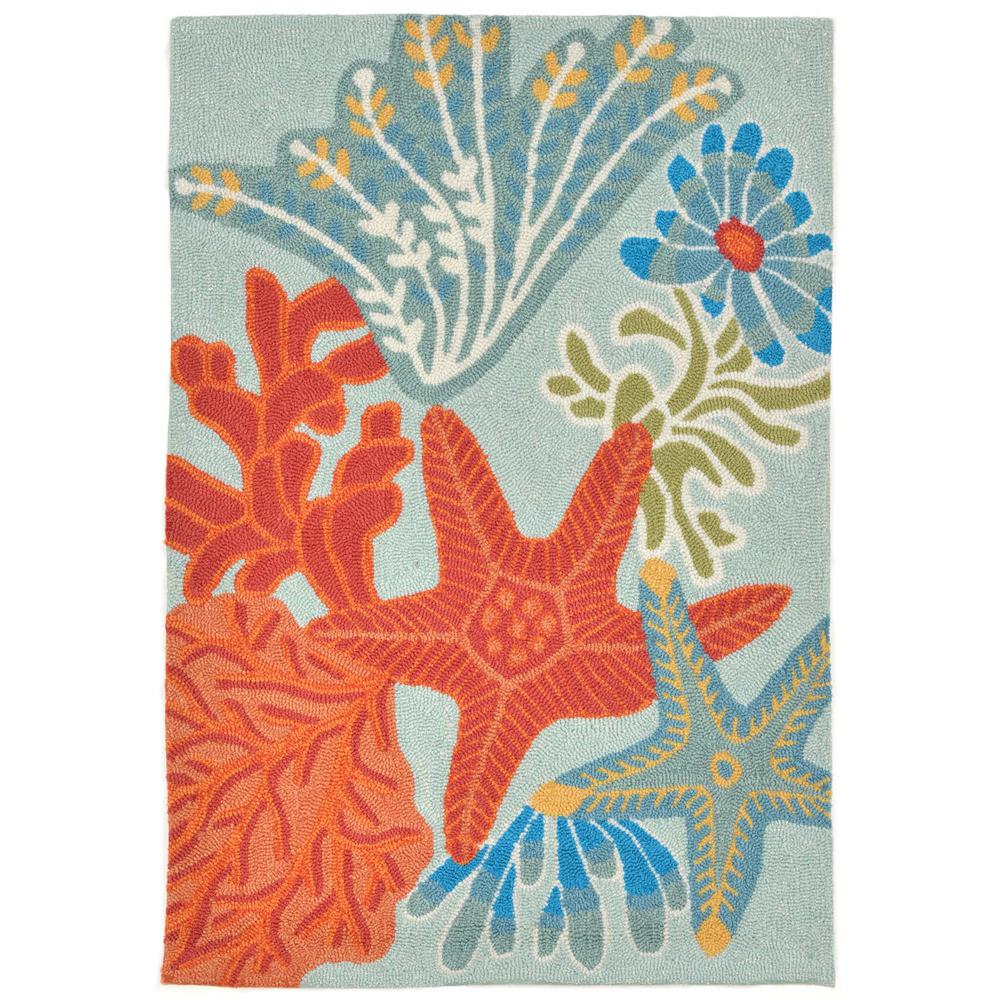 Sinclair Under The Sea Aqua 2 Ft X 3 Rectangle Indoor Outdoor Area Rug