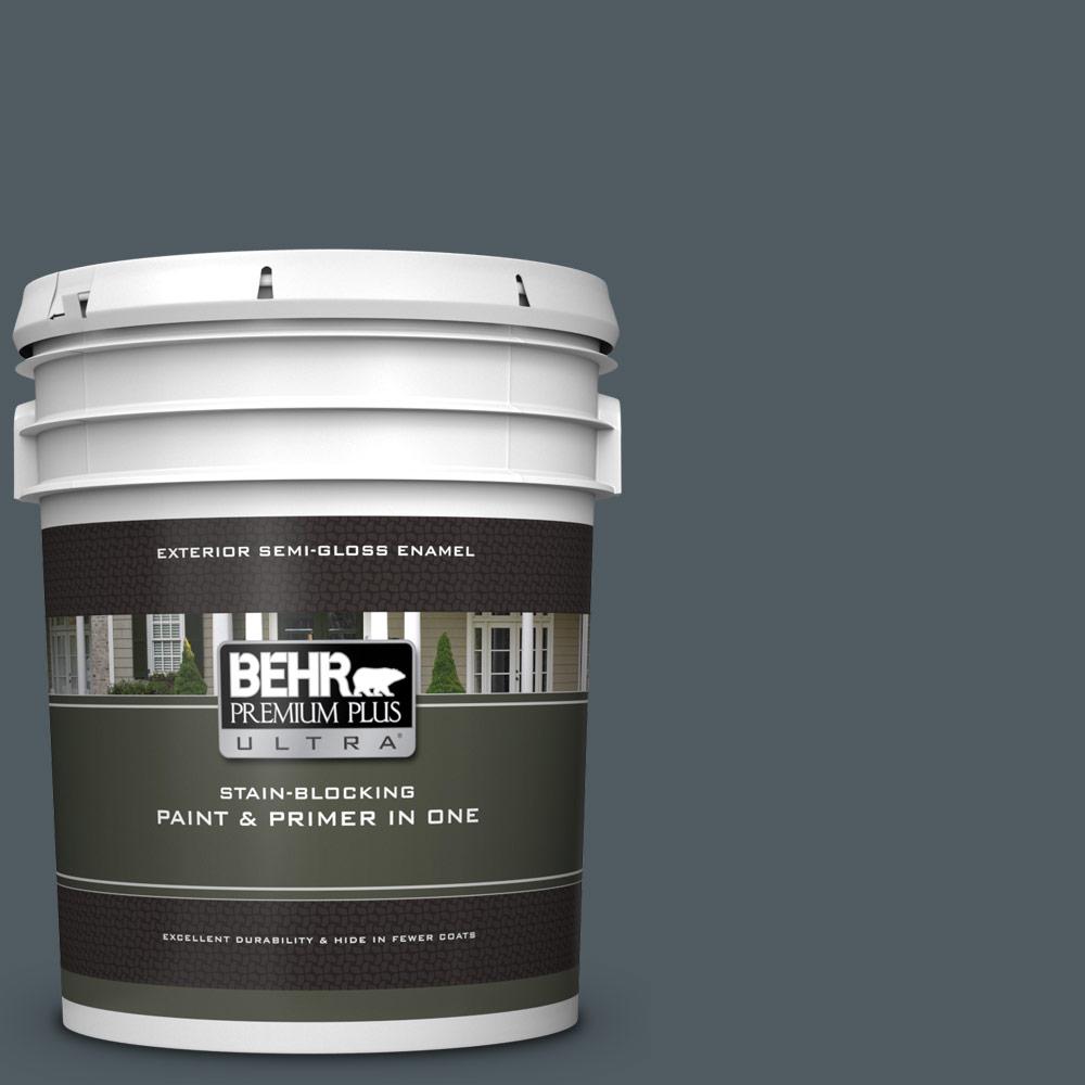 BEHR Premium Plus Ultra 5 gal. PPU2521 City Rain SemiGloss Enamel