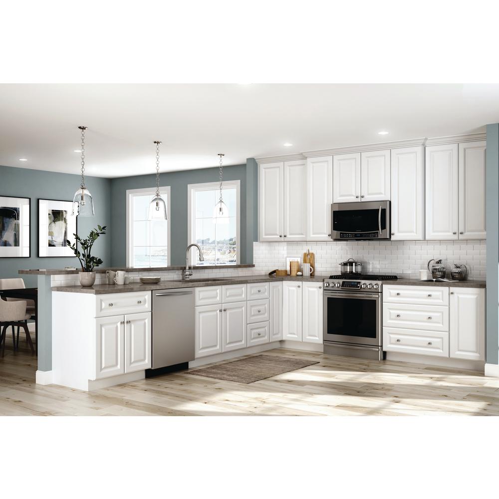 Home Decorators Collection Hallmark Assembled 36x30x12 In Wall Kitchen Cabinet With Double Doors In Arctic White W3630 Haw The Home Depot