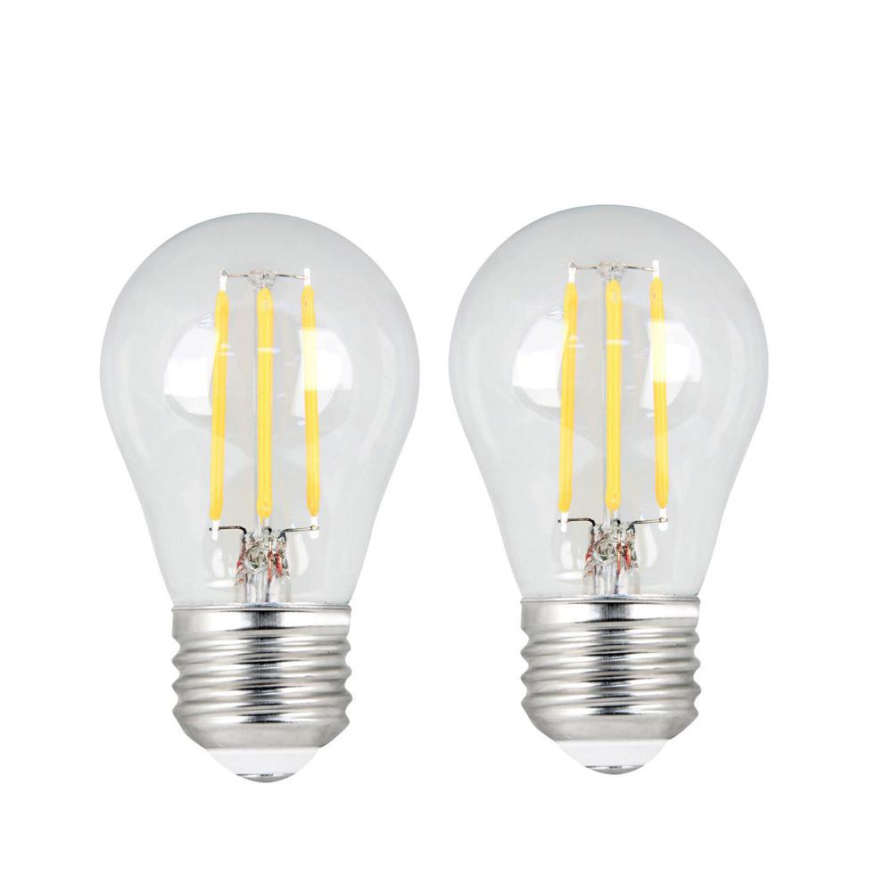 Feit Electric 60w Equivalent Daylight 5000k A15 Dimmable Filament Clear Glass Led Ceiling Fan Light Bulb 2 Pack