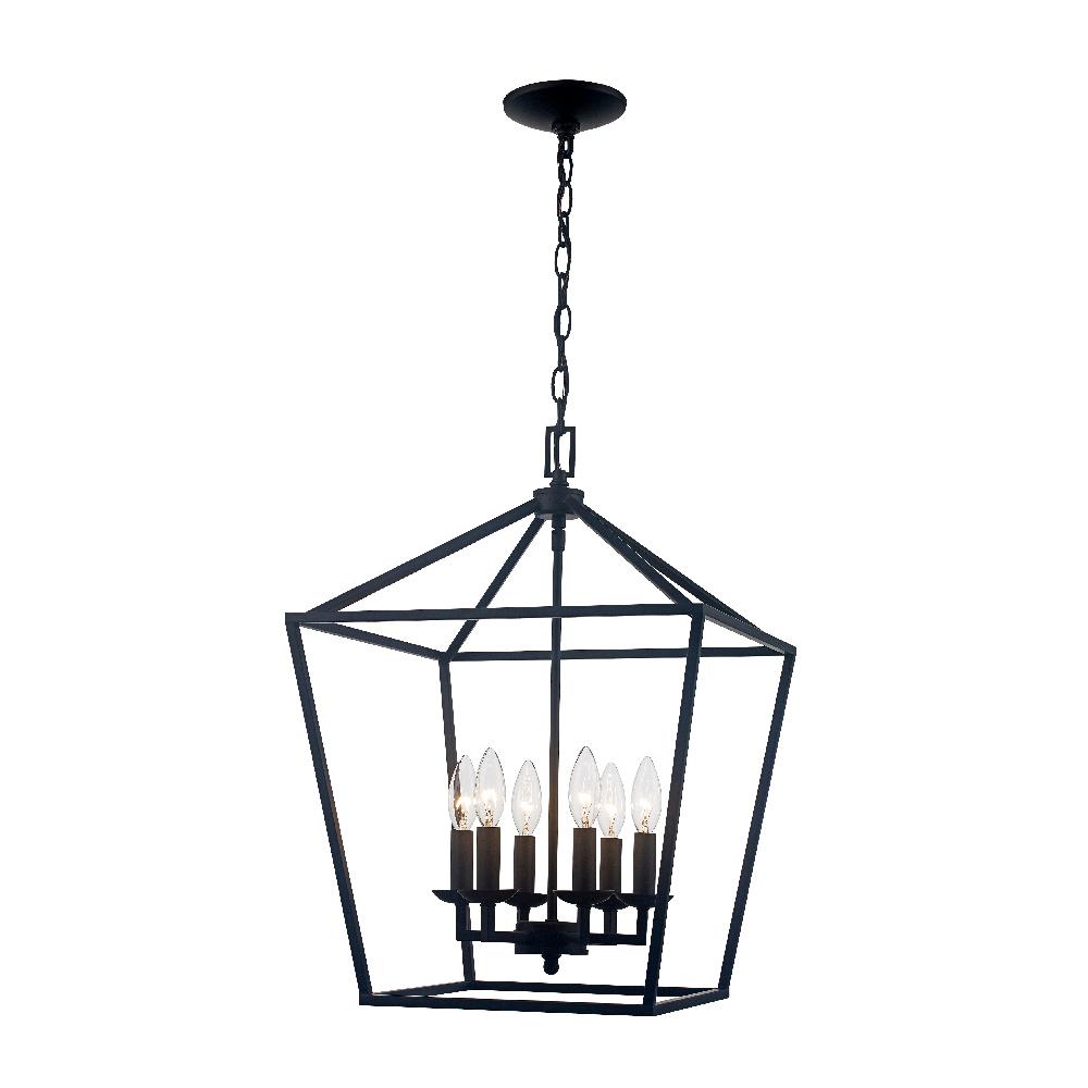 Home Decorators Collection Weyburn 6 Light Bronze Caged Chandelier