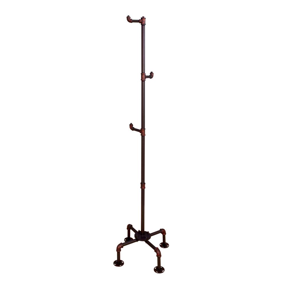 MegaHome Black 8Hook Coat Rack CR002 The Home Depot