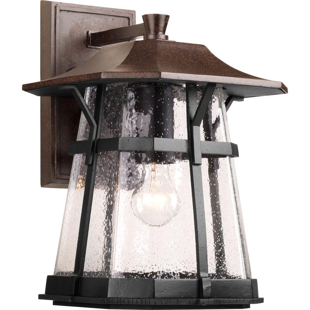 Progress Lighting Resort Collection 1 Light 6 5 Inch Aged Copper Derby Collection 1 Light Large Espresso Outdoor Wall Lantern