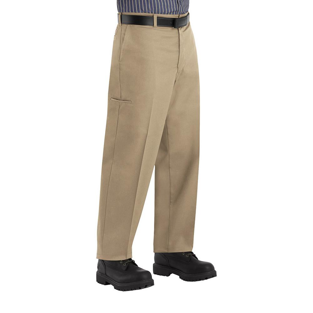 Red Kap Men S Size 32 In X 30 In Khaki Cell Phone Pocket Pant Pt2ckh 32 30 The Home Depot