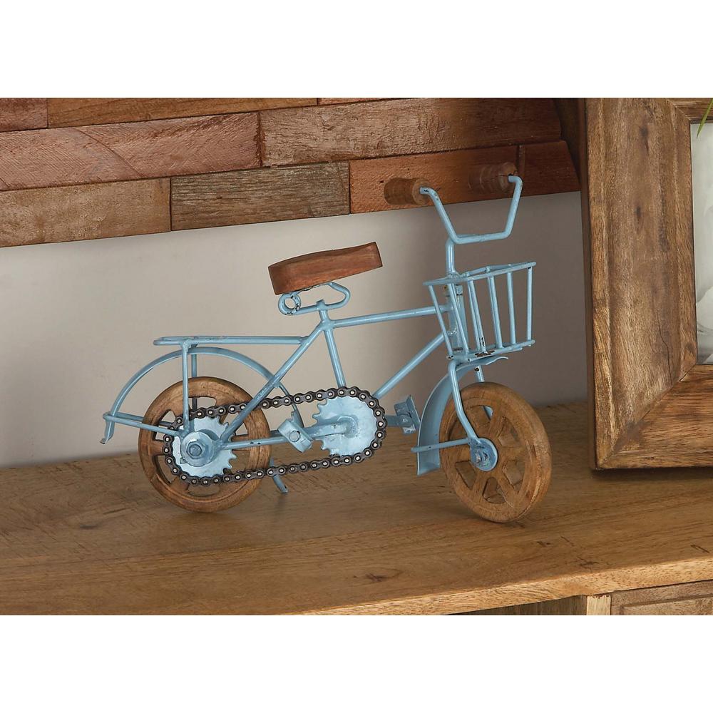 8 in. x 10 in. Vintage Iron and Mango Wood Bicycle Home ...