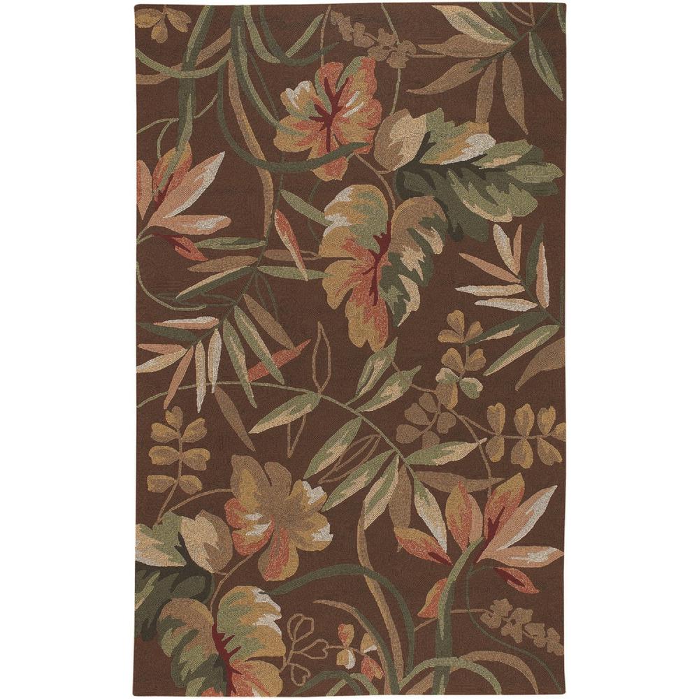 6 X 8 Brown Outdoor Rugs The Home Depot Covington Boca Retreat Light Cocoa Fern 6 Ft X 8 Indoor