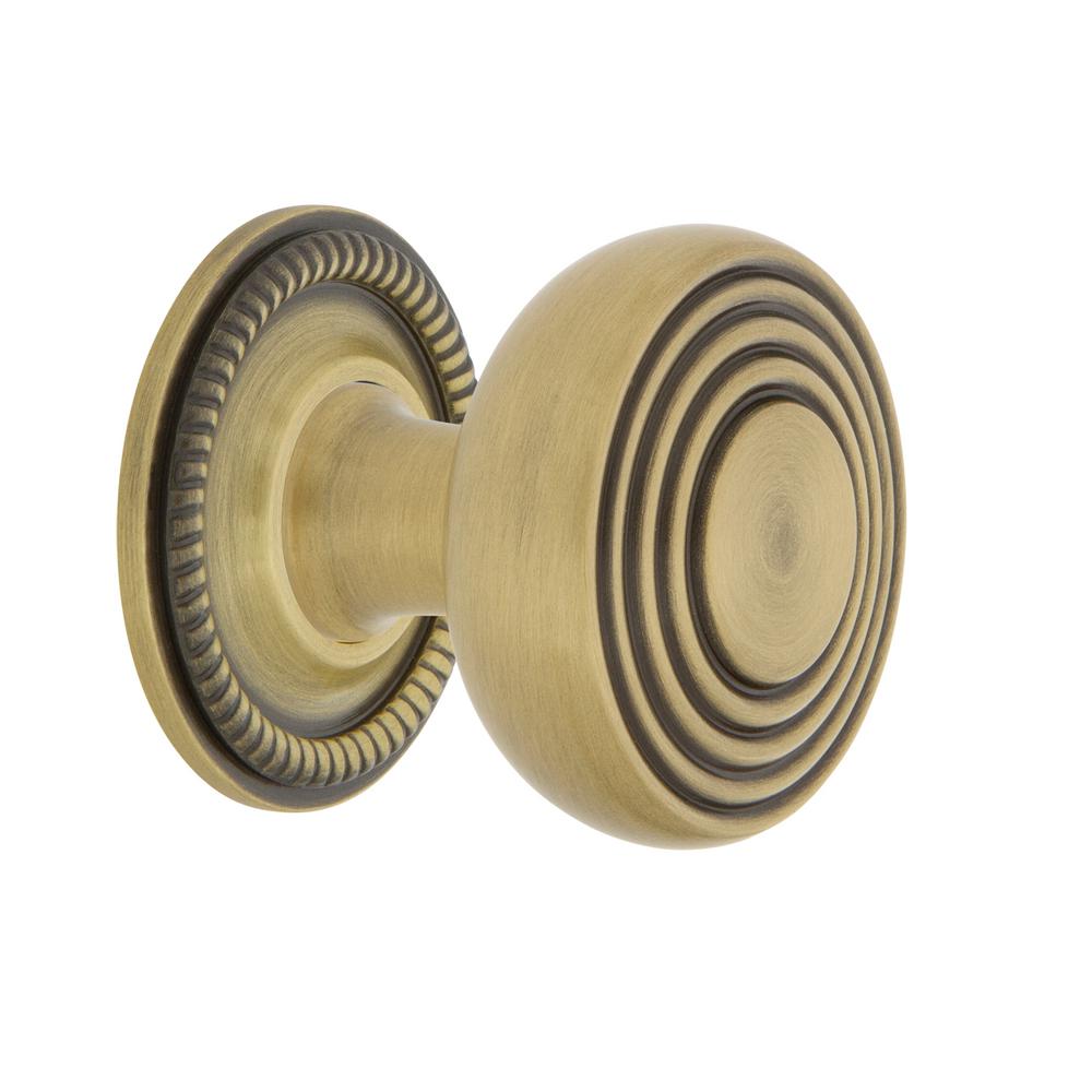 Nostalgic Warehouse Deco 1 3 8 In Antique Brass Cabinet Knob With