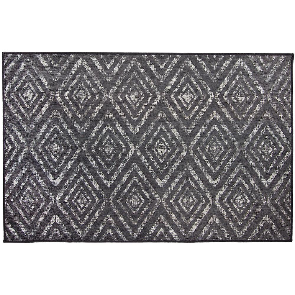 Ruggable Washable Prism Dark Grey 3 Ft X 5 Stain Resistant Accent Rug