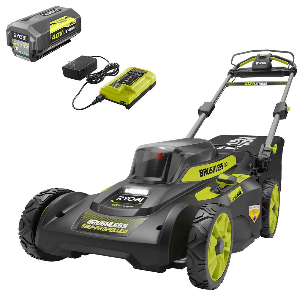 RYOBI 20" 40V Brushless LithiumIon Cordless SelfPropelled Walk