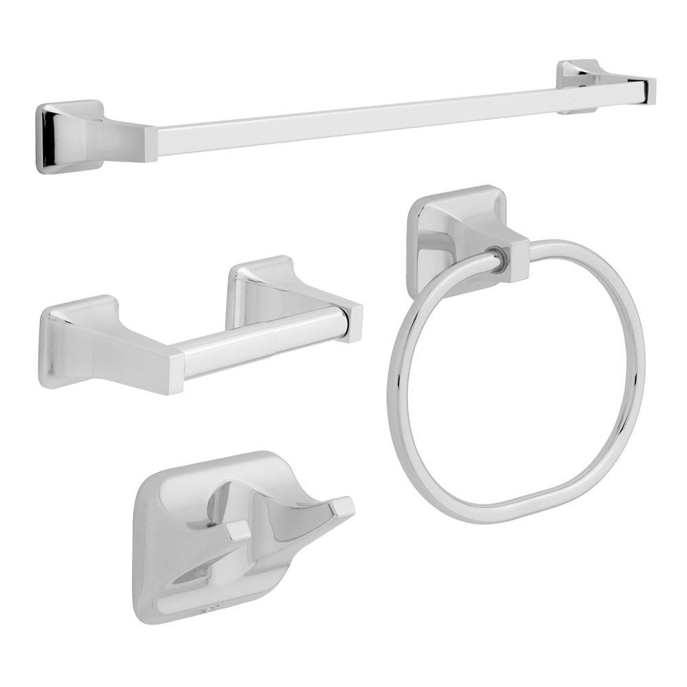 Polished Chrome Brass Bathroom Accessories Set Bath Hardware Towel Bar mset023