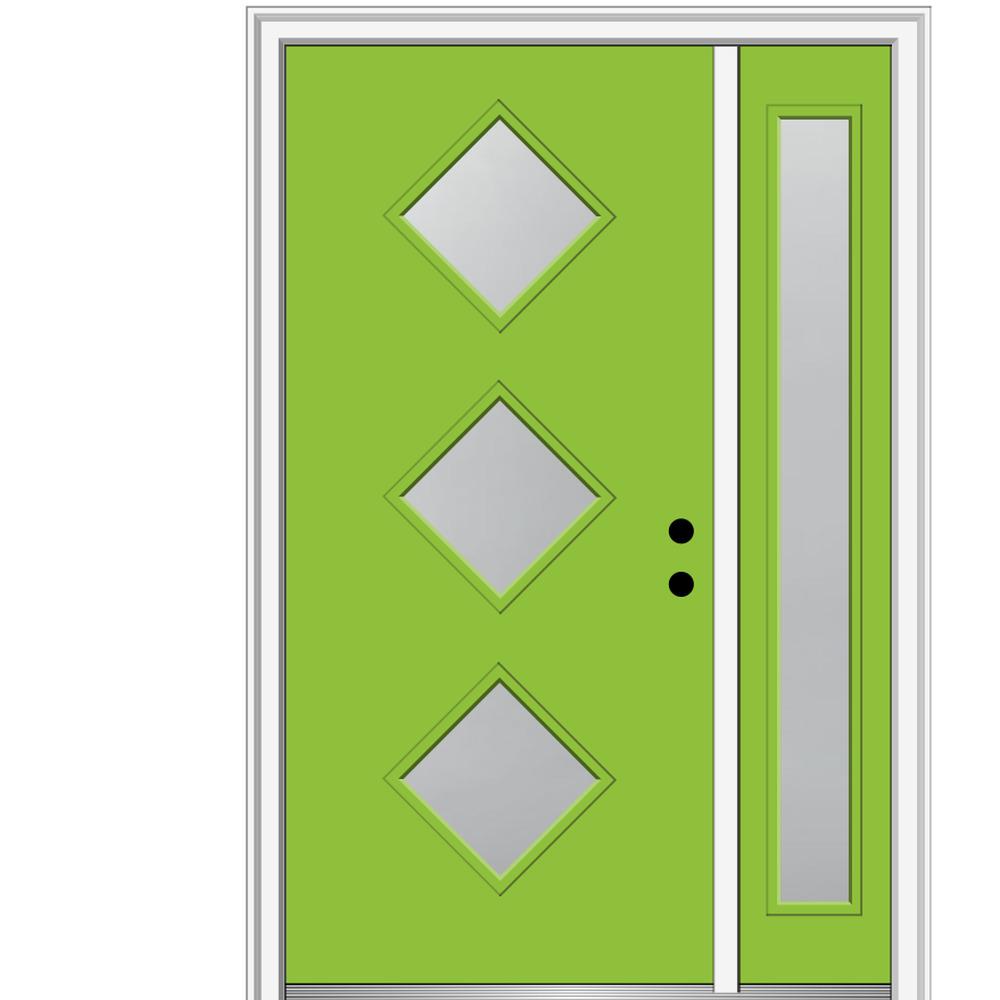 Mmi Door 51 In X 81 75 In Frosted Glass Left Hand 3 Lite Modern