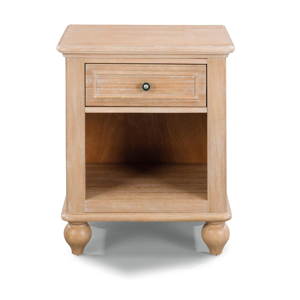 Home Styles Cambridge 1 Drawer White Washed Maple Nightstand