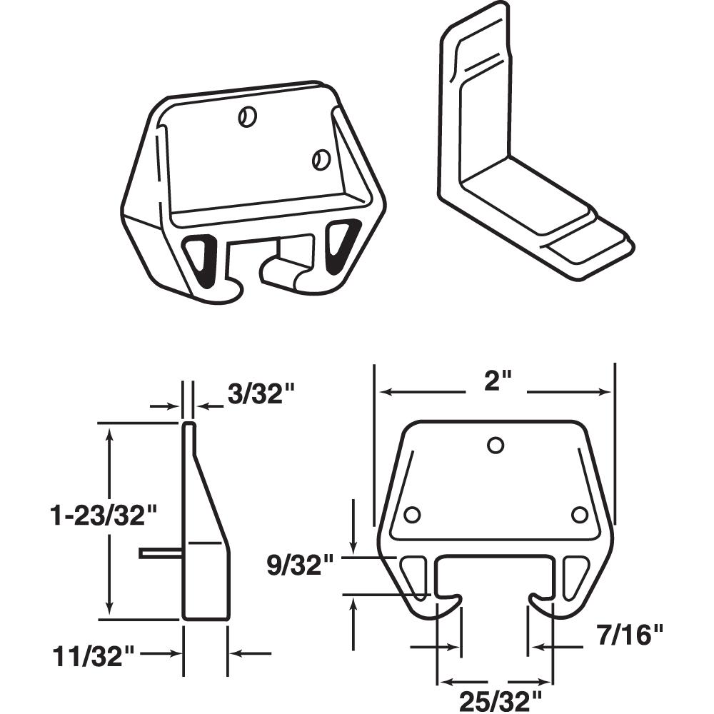 Prime Line Wood Track Drawer Guide Kit R 7082 The Home Depot