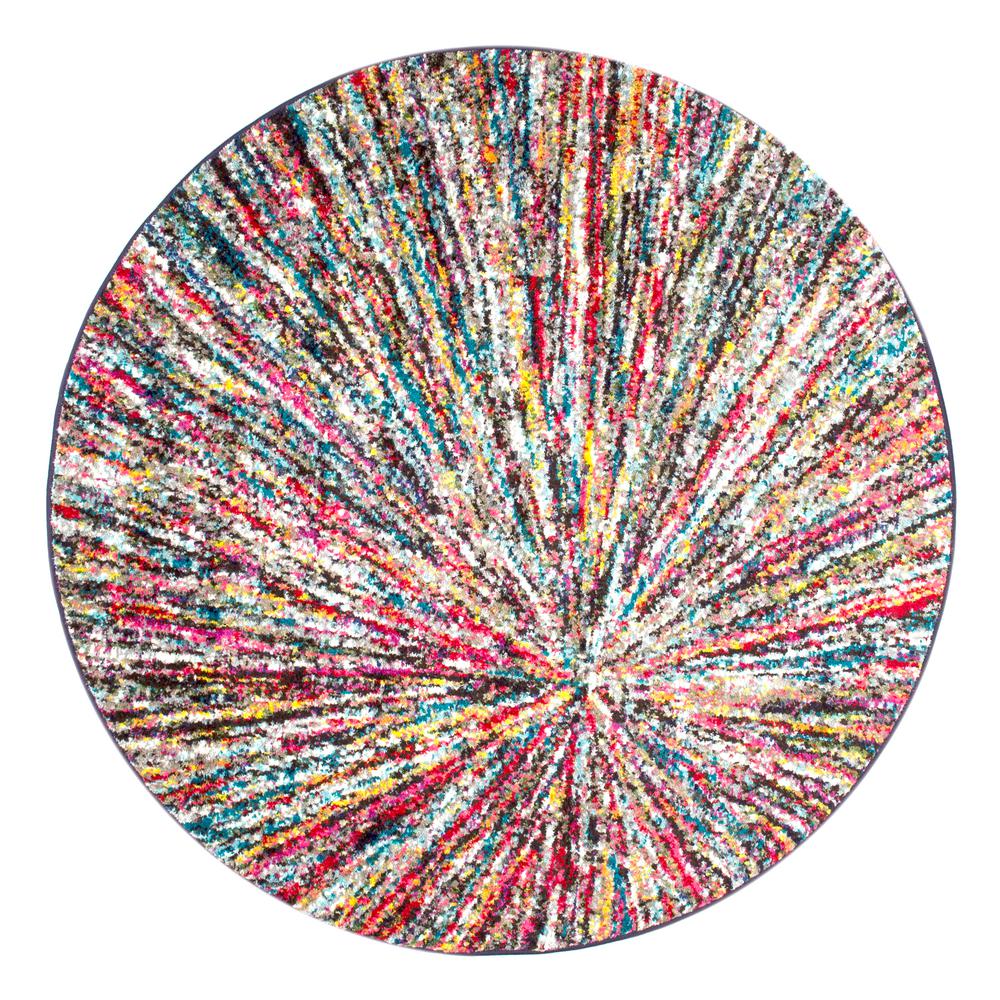 Nuloom Samira Warp Multi 8 Ft Round Rug Eccr09a R808 The Home Depot Round Rug