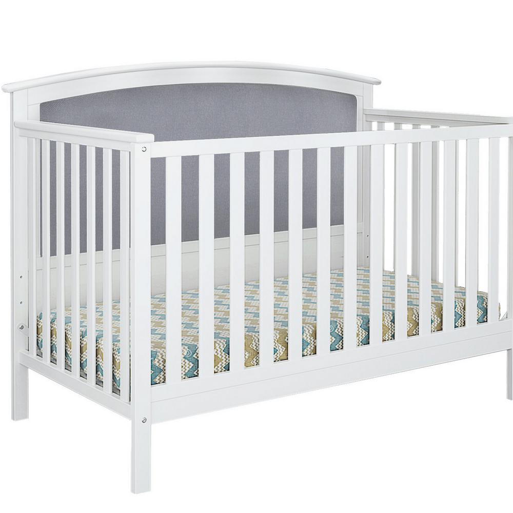 Belle Isle Furniture Bentley Gray Linen Upholstered Convertible Crib