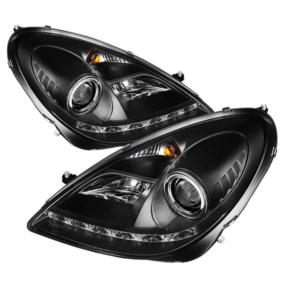 spyder auto mercedes benz slk 05 10 projector headlights xenon hid model only drl black 5015006 the home depot spyder auto mercedes benz slk 05 10 projector headlights xenon hid model only drl black