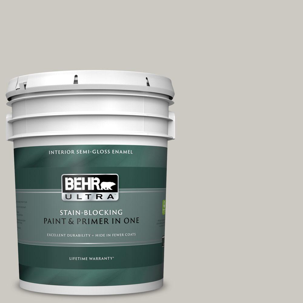 BEHR ULTRA 5 gal. 790C3 Dolphin Fin SemiGloss Enamel Interior Paint