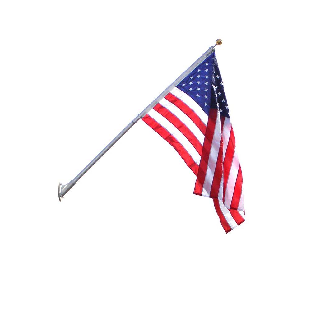 Annin Flagmakers 4 ft. x 6 ft. NylGlo Nylon US Flag and 8 ft. Spinning
