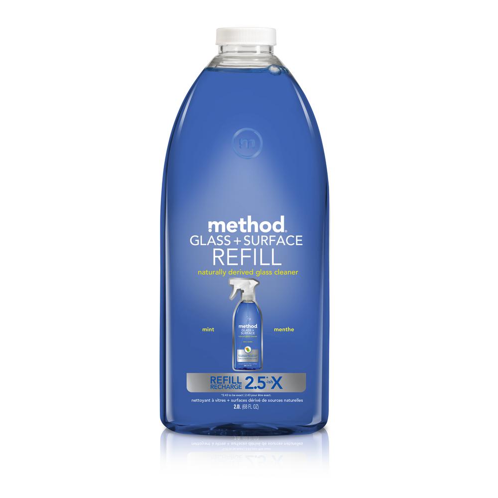 Method Glass Cleaner + Surface Cleaner Refill, Mint, 68 Ounce