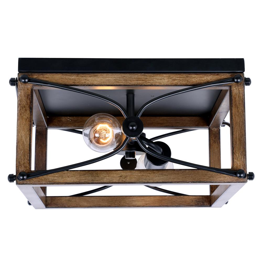 Cordelia Lighting Open Square 14 In 2 Light Painted Wood With