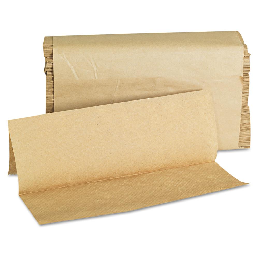 GEN Folded Paper Towels, Multifold, 9 x 9.45, Natural, 250 Towels/Pack, 16 Packs/Carton