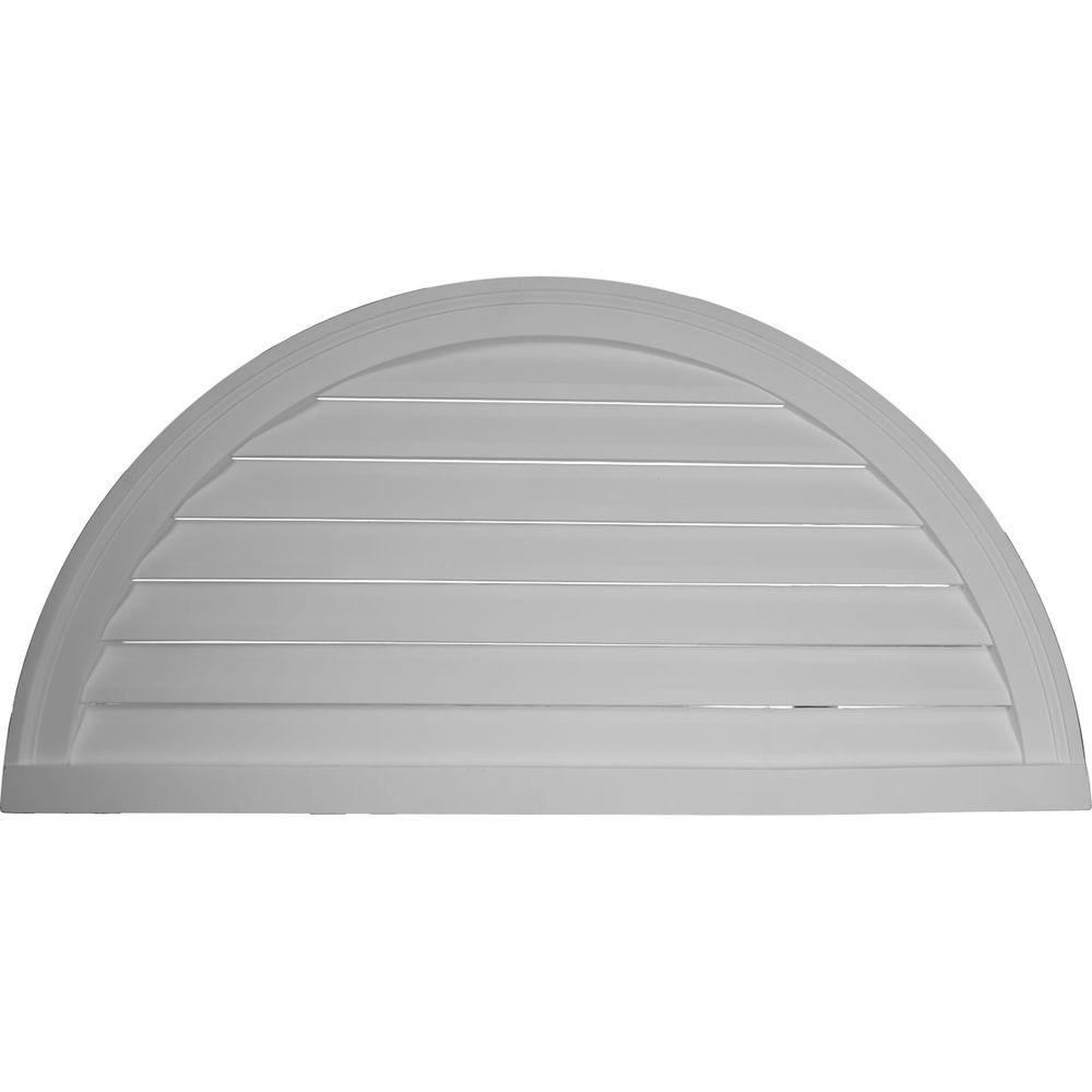 Ekena Millwork 2 in. x 60 in. x 30 in. Functional Half Round Gable